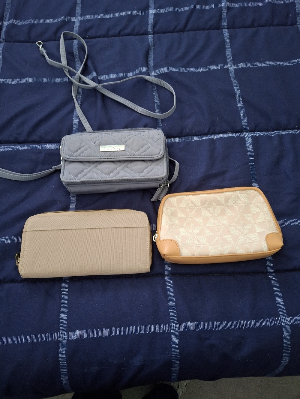 Bundle Of Wallets And Cosmetic Case.